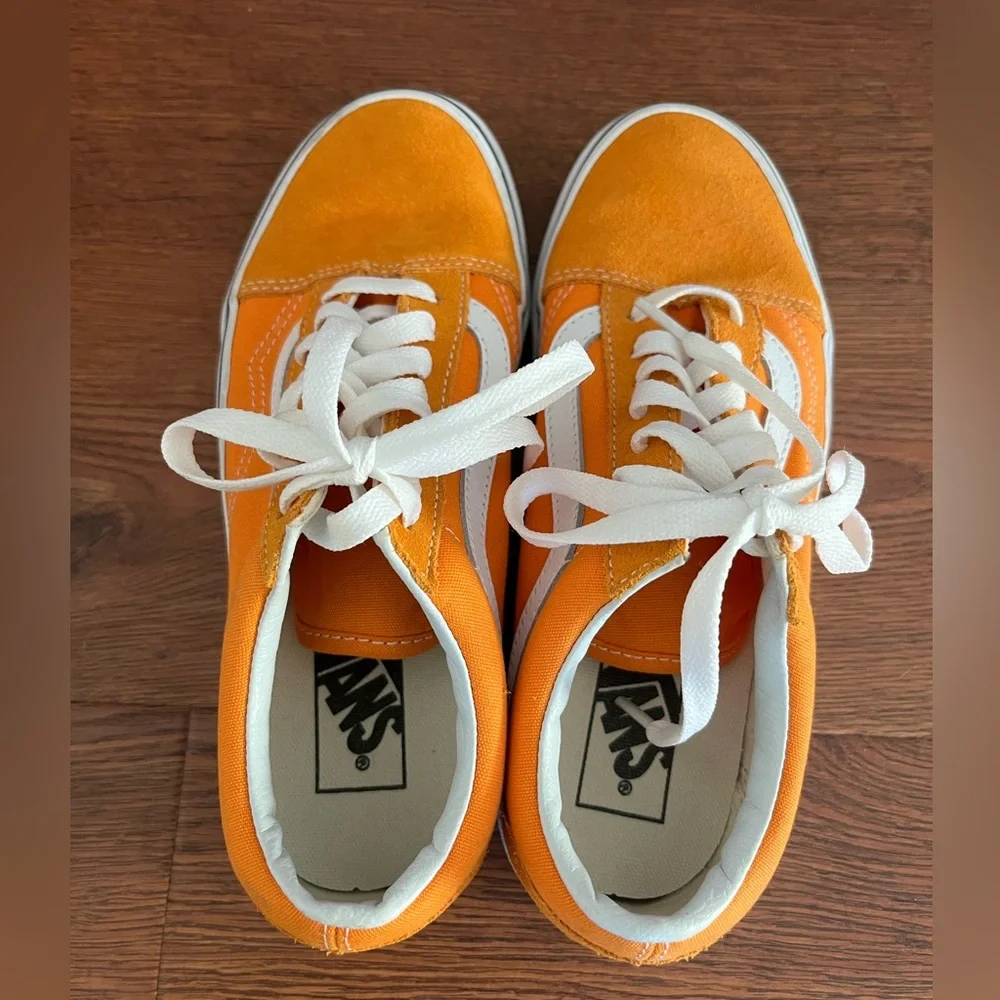 RARE Vans Old Skool Skate Shoes Dark Cheddar Suede - Picture 5 of 8
